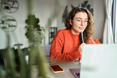 remote employee working at home