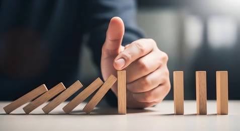 blocks falling over