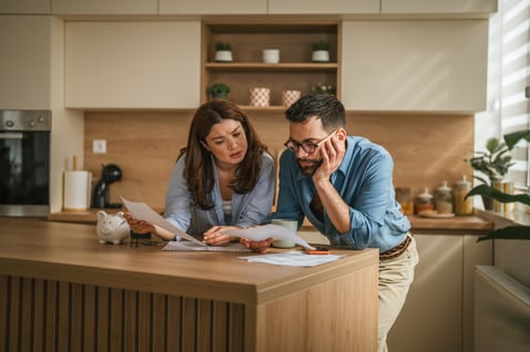 couple stressing over finances