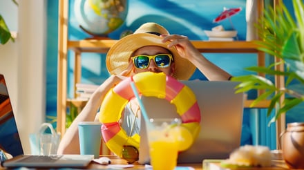 employee getting ready to travel